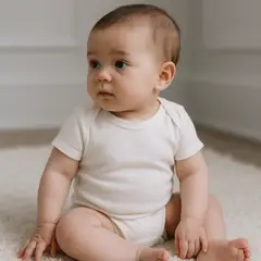 ECOBEBE - Body Bebé Manga Corta Ecowhite - 100 Algodón Orgánico
