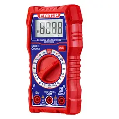 EMTOP - TESTER MULTIMETRO DIGITAL ECONOMICO 200MV/2V/20V/200V/600V 2000 COUNTS EDMR16002