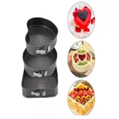 GENERICO - Molde Para Keke 3 formas Desmontables Antihaderentes