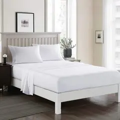 HOME BRANDS - Juego de Sabanas de Bambú Color Blanco - 2 Plazas