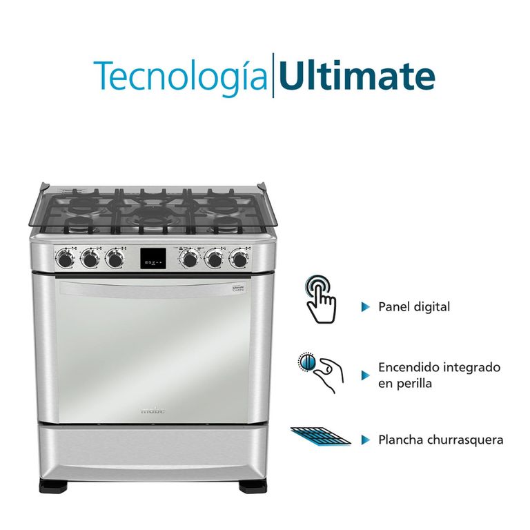 Cocina de piso a Gas de 76 cm Inox - CMP7670FX0