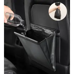 BASEUS - Organizador de asiento de cuero tacho de basura de auto