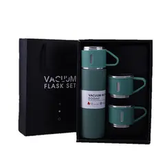 GENERICO - Set de 4 Pz Termo de Acero Inoxidable 500 ml Taza - Verde