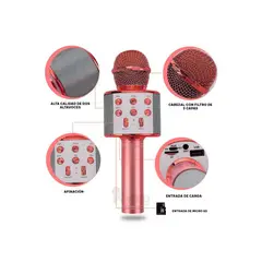GENERICO - Microfono Bluetooh Karaoke Inalambrico Parlante Itelsistem GUINDA