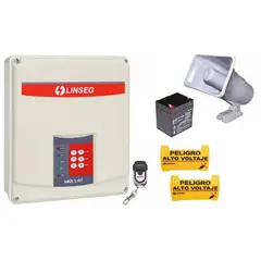 GENERICO - Kit Cerco Eléctrico-Sirena-alarma de alto voltaje Linseg MAX1-RF