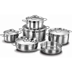 KORKMAZ - Juego de ollas Alfa XL 11 piezas