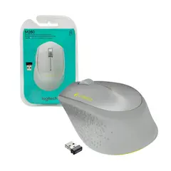 LOGITECH - Mouse Óptico Inalámbrico Diseño Curvo M280 1000 Dpi Plomo