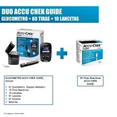 ACCU CHEK - DUO GUIDE: GLUCOMETRO ACCU-CHEK GUIDE Y 60 TIRAS REACTIVAS