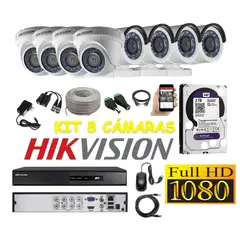 HIKVISION - Kit 8 Cámaras Seguridad FULLHD 3tb + cable