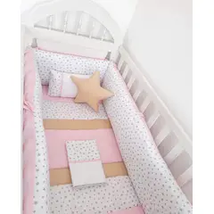 GENERICO - Protectores Laterales Parachoques de cuna diseño estrellitas