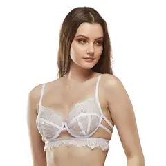 BOMBON ROJO - Bralette con copa y tiras cruzadas