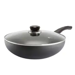 RECORD - Sartén Wok con Tapa 30 cm