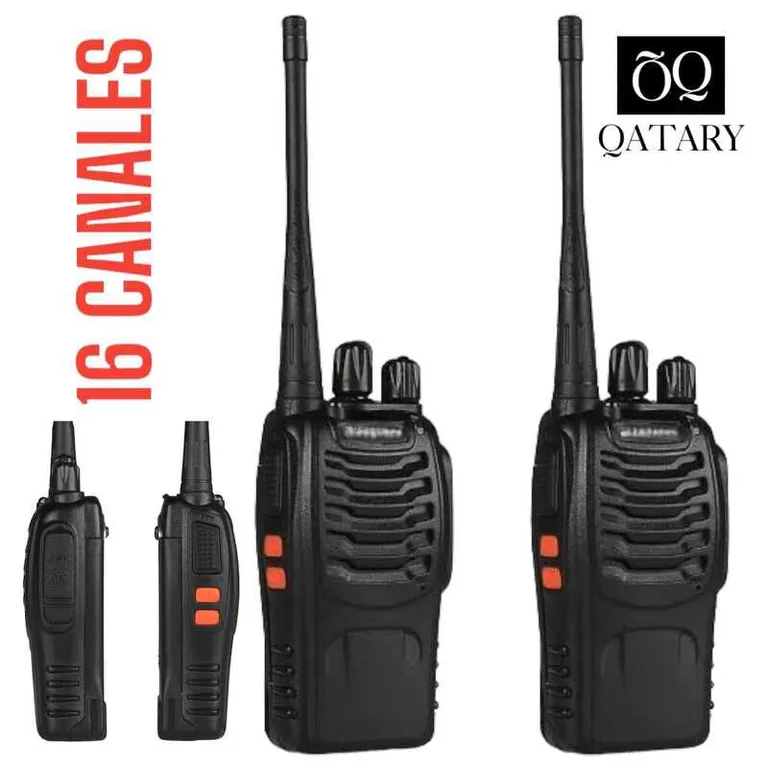 2 Radios Transceptores Walkie Talkie 16 Canales FM Alcance
