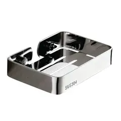 GENERICO - Jabonera de acero inoxidable 304 plateado brillante