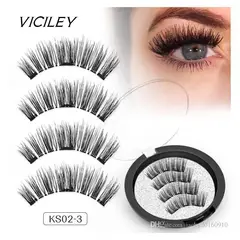 GENERICO - Pestañas magneticas 3d - 3 imanes semi naturales - imantadas