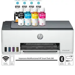 HP - Impresora Smart Tank 580 Multifuncional Wifi