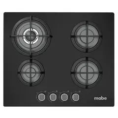 MABE - Cocina PM6045GV0 Empotrable a Gas Vidrio Negro