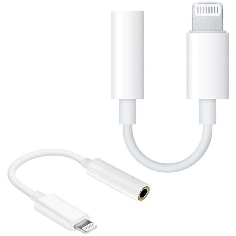 Adaptador audifonos jack para iphone lightning a 3.5mm blanco