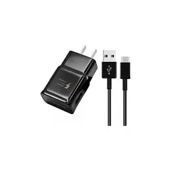 GENERICO - Cargador carga rápida Para Galaxy s8 s8 plus cable tipo c negro