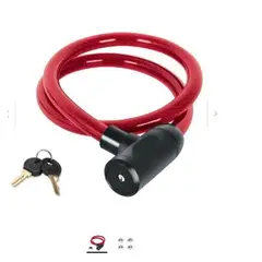 GENERICO - Candado cadena de seguridad para bicicleta y moto con llaves 1m