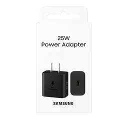SAMSUNG - ADAPTADOR 25W ORIGINAL NUEVO A36 A35 A 55 - COLOR NEGRO