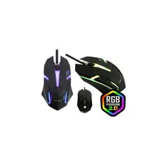 GENERICO - Mouse gamer luces rgb ergonomico pc laptop computadora