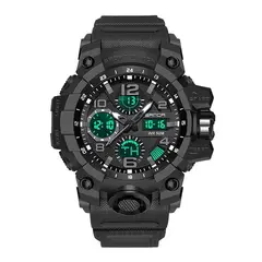 SANDA - Reloj Deportivo 6021 Militar Dual Timer