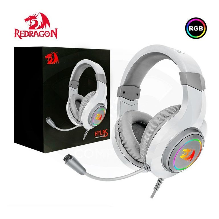 Audífono Gamer con micrófono Hylas H260W-RGB BLANCO