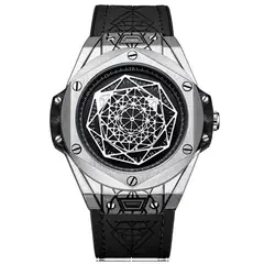 RUIMAS - RELOJ HOMBRE PLATEADO NEGRO RM533G