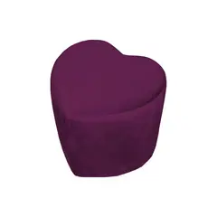 BARAKA HOME - Puff Corazón Lou Tapizado - Púrpura