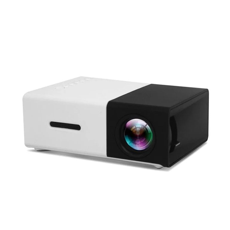 Proyector portatil multimedia led 1080p con control remoto Negro