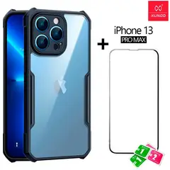 XUNDD - Case funda iPhone 13 pro max Anti impacto + mica vidrio - negro