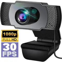 OEM - Webcam 1080p Full HD 30 FPS Cámara Web c/ Micrófono Cable 1.4m USB 2.0