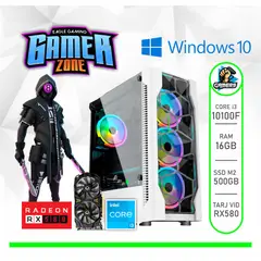 INTEL - Pc gamer core i3 10th-tarjeta gráfica RX 580 8gb + ram 16gb - fuente 650w