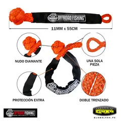 POWERED BY G4X4 GLOBAL 4 X 4 PE - PAR DE GRILLETES SINTÉTICOS 15,000 KG OFFROAD FISHING