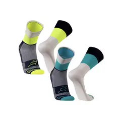 SILVERA NANOTECH - Medías de compresion ciclismo running, 2 pack
