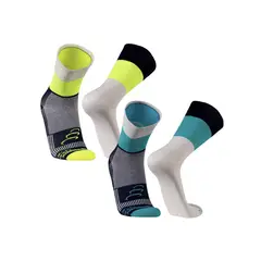 SILVERA NANOTECH - Medías de compresion ciclismo running, 2 pack