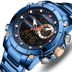 NAVIFORCE - Reloj Hombre 9163 Dual Timer Cuarzo_.