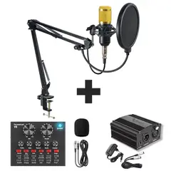 DREIZT - Combo Micrófono Bm800 con Consola y Phantom Power