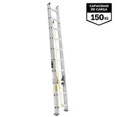 TRUPER - Escalera Telescopica 20 Peldaños capacidad de carga 150 Kg