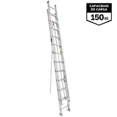 TRUPER - Escalera Telescopica 24 Peldaños capacidad de carga 150 Kg