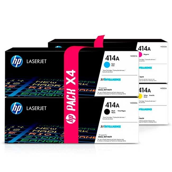PACK 04 TONER 414A PARA L.J. M454dw, M479dw, M479fdw