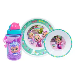 SCOOL - - Set Melamine con Botella Cry Babies
