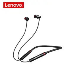 LENOVO - Audifono Bluetooth HE05X Banda Magnetica Negro