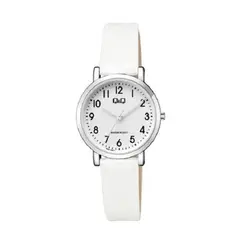 Q&Q - Reloj QQ Mujer Cuero Blanco