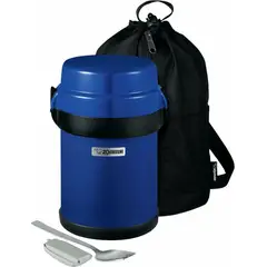 ZOJIRUSHI - Termo lonchera 4 división 1.23lt azul con bolso sl-jbe14az