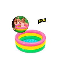 GENERICO - Piscina inflable niños multicolor 61 cm - didáctico