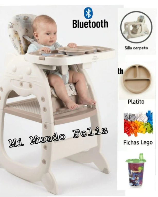 Silla de Comer Carpeta Premiun Beige