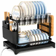 MINARI - Estante Escurridor de Platos Porta Vasos Cubiertos Premium 41E