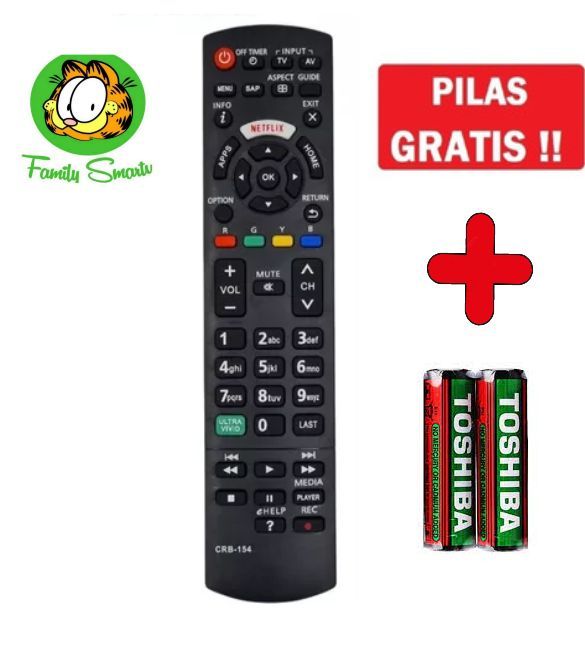 CONTROL REMOTO PANASONIC VIERA PARA TV SMART Pilas